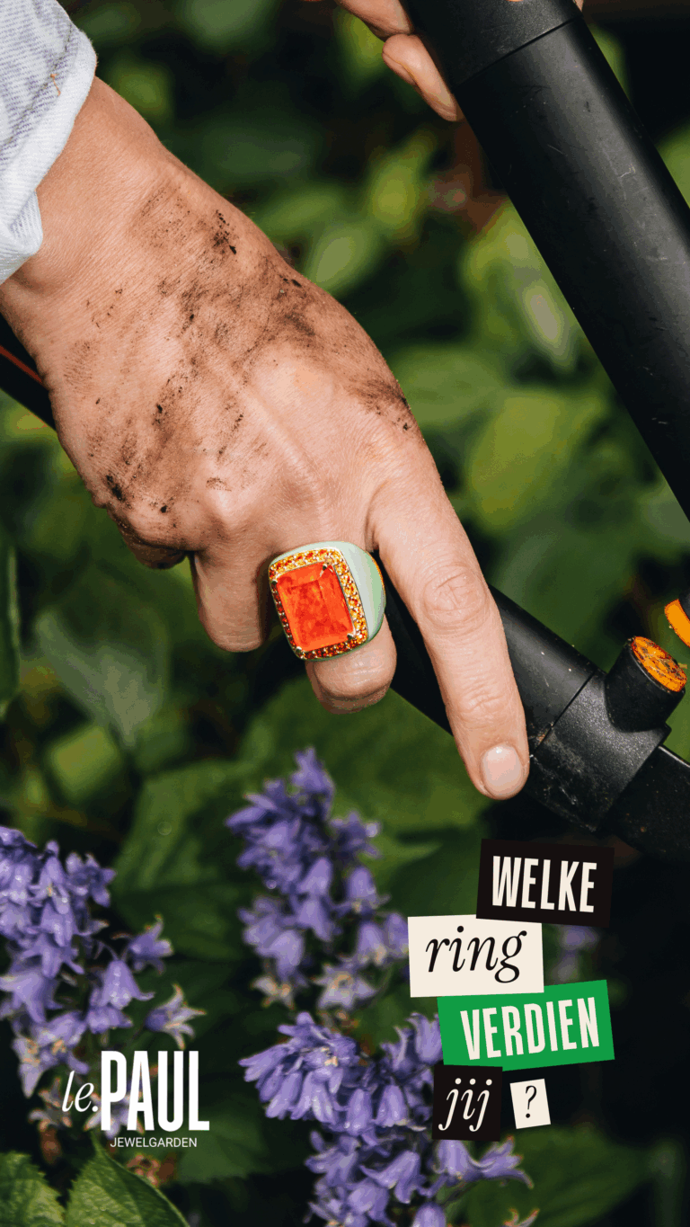 Le Paul advertentie in de tuin